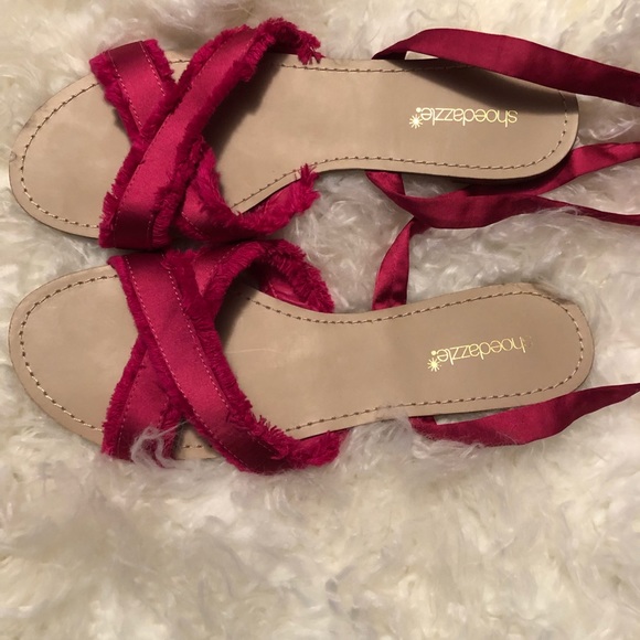 lace up calf sandals